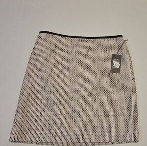 NWT Vince Camuto Womens Petite Pink And Black Tweed Skirt Size 8P